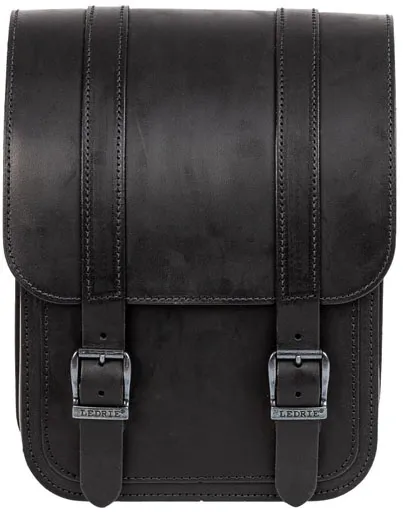 Ledrie, Full Leather Swing Arm Bag Left, 9 LITER. Black (HLZAD2-2033-2)