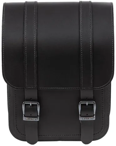 Ledrie, Full Leather Swing Arm Bag Left, 10 LITER. Black (HLZAD2-2014)