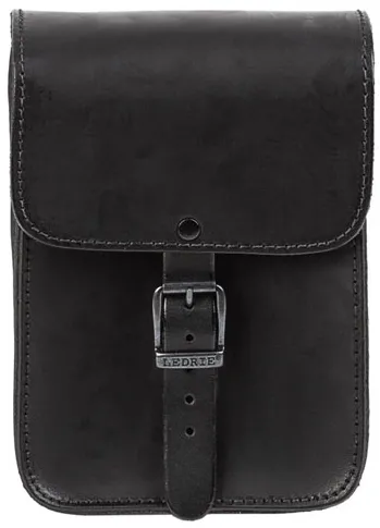 Ledrie, Full Leather Sissy Bar BAG. Black (HLSIS2-1004)