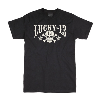Lucky 13 Skull Stars T-shirt Black (ARM444449)