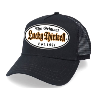Lucky 13 Cramp Oval Trucker Hat Black (ARM829289)