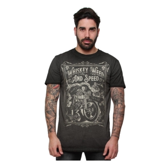 Lucky 13 Whiskey Weed And Speed T-shirt Vintage Black (ARM449289)