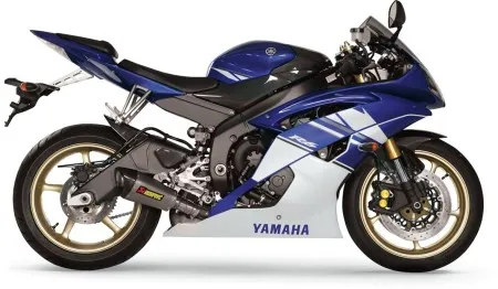 Akrapovic Titanium Slip-On Muffler With Carbon End Cap For Yamaha 2010-2024 YZF-R6 Models (S-Y6SO9-ASZ)