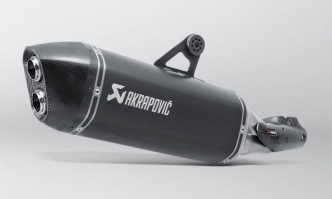 Akrapovic Black Titanium Slip-On Muffler With Carbon End Cap With EC/ECE Type Approval For BMW 2013-2016 R 1200 GS & 2014-2016 R 1200 GS Adventure Models (S-B12SO10-HAABL)