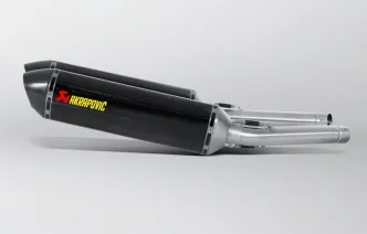 Akrapovic Carbon Fiber Slip-On Muffler With Carbon Fiber End Caps With EC/ECE Type Approval For Suzuki 2008-2017 GSX-R 1300 Hayabusa Models (S-S13SO2-HRC)