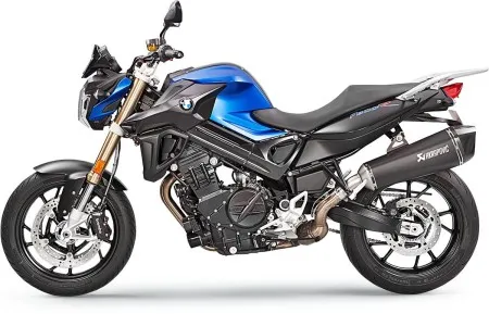 Akrapovic Black Titanium Slip-On Muffler With Carbon End Cap With EC/ECE Type Approval For BMW 2013-2019 F 800 GT & 2009-2019 F 800 R Models (S-B8SO7-HZAABL)