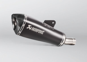 Akrapovic Black Titanium Slip-On Muffler With Carbon End Cap With EC/ECE Type Approval For BMW 2015-2018 R 1200 R/RS Models (S-B12SO19-HLGBL)
