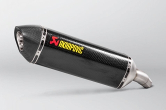 Akrapovic Carbon Fiber Slip-On Muffler With Carbon Fiber End Caps With EC/ECE Type Approval For Suzuki 2017-2022 GSX-S 750 Models (S-S7SO2-HRC)