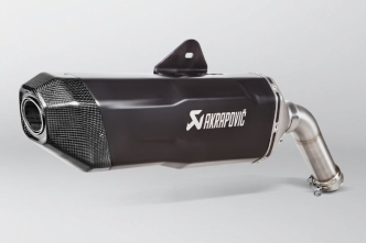 Akrapovic Black Titanium Slip-On Muffler With Carbon End Cap With EC/ECE Type Approval For BMW 2018-2023 F 750 GS & 2018-2023 F 850 GS Models (S-B8SO8-HFBFCTBL)