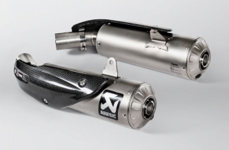 Akrapovic Titanium Slip-On Muffler With EC/ECE Type Approval For Ducati 2018-2024 Scrambler 1100 Models (S-D11SO4-HBFGT)