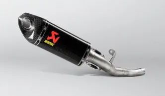Akrapovic Carbon Fiber Slip-On Muffler With Carbon Fiber End Cap For Triumph 2017-2019 Street Triple 765 S/R/RS Models (S-T7SO2-APC)