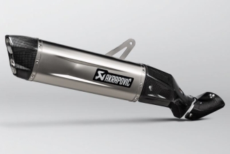 Akrapovic Titanium Slip-On Muffler With Carbon End Cap With EC/ECE Type Approval For Honda 2020-2023 CRF 1100L Africa Twin Models (S-H11SO2-HGJT)