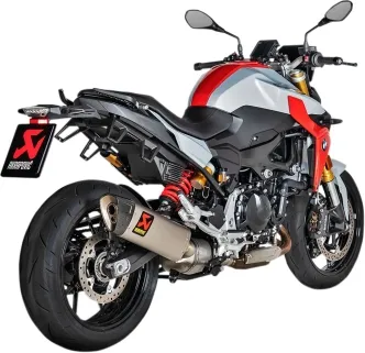 Akrapovic Titanium Slip-On Muffler With Carbon End Cap With EC/ECE Type Approval For BMW 2020-2024 F 900 R & 2020-2024 F 900 XR Models (S-B9SO1-HAPLT)