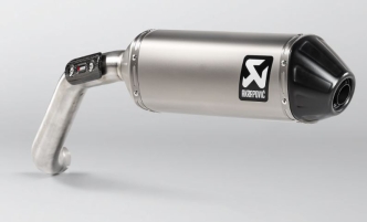Akrapovic Titanium Slip-On Muffler With EC/ECE Type Approval For Moto Guzzi 2019-2024 V85 850 TT Models (S-MG8SO2-HFTT)