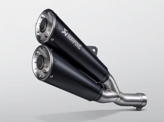 Akrapovic Stainless Steel Slip-On Muffler In Black For Ducati 2021-2023 Scrambler 803 Models (S-D8SO6-ISSSBL)