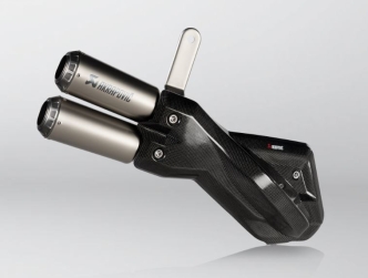 Akrapovic Titanium Slip-On Muffler With EC/ECE Type Approval For Ducati 2021 Multistrada 950 & 2022-2024 Multistrada V2 950 Models (S-D9SO18-HIFFT)