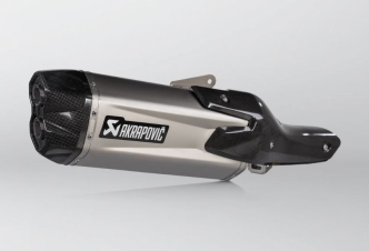 Akrapovic Titanium Slip-On Muffler With Carbon End Cap For Honda 2022-2024 NT 1100 Models (S-H11SO3-HGIT)