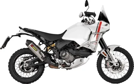 Akrapovic Titanium Slip-On Muffler With Carbon End Cap For Ducati 2022-2024 Desert X 950 Models (S-D9SO19-HJAT)
