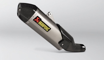 Akrapovic Titanium Slip-On Muffler With Carbon End Cap For Ducati 2022-2024 Desert X 950 Models (S-D9SO19-HJAT)