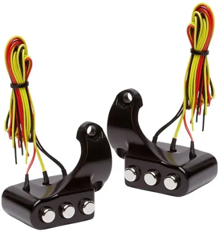 VITY''S Design 3 Button Switch Housing Left, Black (SW001LBLA)