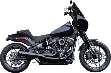 S&S Cycle 2-Into-1 Qualifier Race Only Exhaust System In Black For Harley Davidson 2018-2024 M8 Softail Models (550-1106)