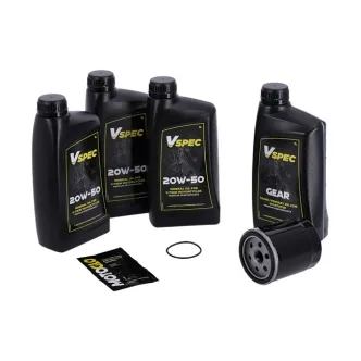 Vspec Mineral Oil Service Kit With Black Filter For 1986-2003 Harley Davidson XL Sportster (ARM808589)