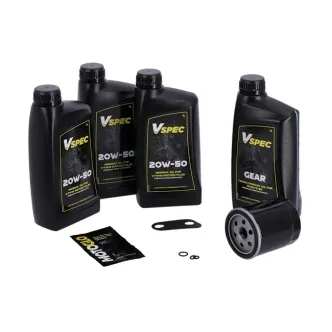 Vspec Mineral Oil Service Kit With Black Filter For 2004-2022 Harley Davidson XL Sportster (ARM118589)