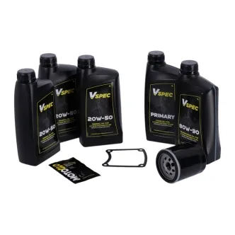 Vspec Mineral Oil Service Kit With Black Filter For 1987-1994 Harley Davidson FXR (ARM318589)