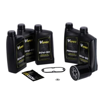 Vspec Mineral Oil Service Kit With Black Filter For 1984-1998 Harley Davidson Softail (ARM518589)