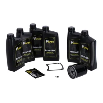 Vspec Mineral Oil Service Kit With Black Filter For 1986-1998 Harley Davidson FLT/Touring (ARM718589)