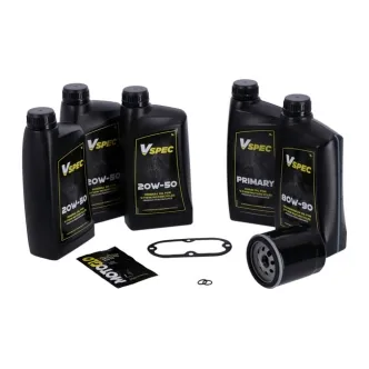 Vspec Mineral Oil Service Kit With Black Filter For 1999-2006 Harley Davidson Softail & 1999-2005 Dyna (ARM128589)