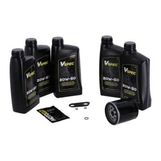 Vspec Fully Synthetic Service Kit With Black Filter For 2004-2022 Harley Davidson XL Sportster (ARM828589)