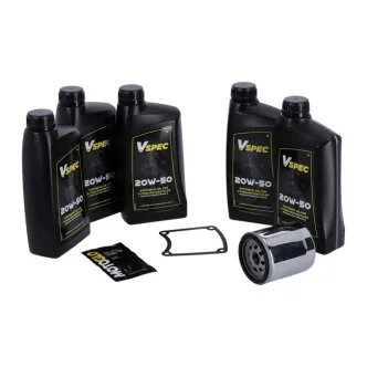 Vspec Fully Synthetic Service Kit With Chrome Filter For 1987-1994 Harley Davidson FXR (ARM928589)