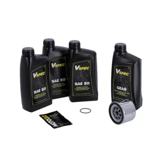 Vspec Mineral Oil Service Kit With Chrome Filter For 1980-1984 Harley Davidson XL Sportster (ARM048589)