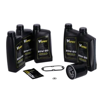 Vspec Fully Synthetic Service Kit With Black Filter For 1999-2006 Harley Davidson Softail & 1999-2005 Dyna (ARM648589)