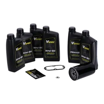 Vspec Mineral Oil Service Kit With Black Filter For 1991-1998 Harley Davidson Dyna (ARM058589)