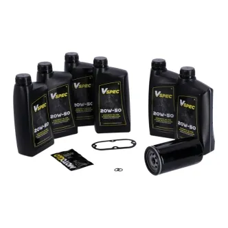 Vspec Fully Synthetic Service Kit With Black Filter For 1991-1998 Harley Davidson Dyna (ARM258589)