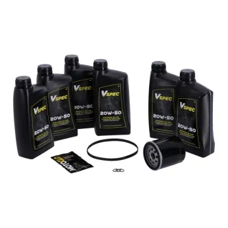Vspec Fully Synthetic Service Kit With Black Filter For 2007-2016 Harley Davidson FLT/Touring & 2009-2016 Trike (ARM658589)