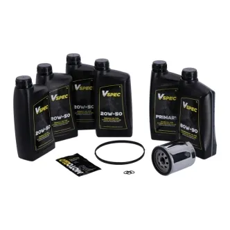 Vspec Mineral Oil Service Kit With Chrome Filter For 2007-2016 Harley Davidson FLT/Touring  2009-2016 Trike (ARM068589)