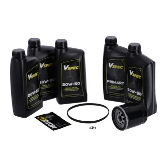 Vspec Mineral Oil Service Kit With Black Filter For 2006-2017 Harley Davidson Dyna & 2007-2017 Softail (ARM168589)