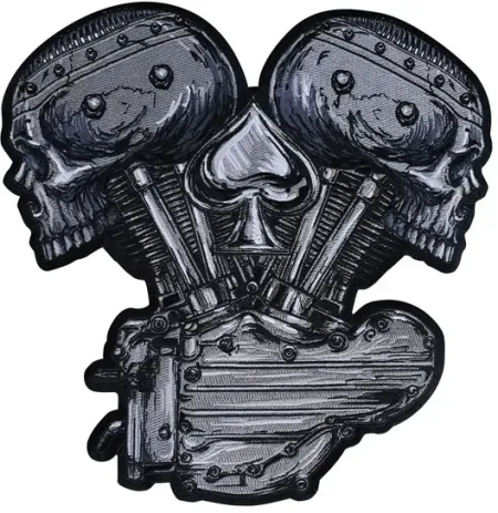 Lethal Threat Metal And Meyhem V-twin Skull Patch (LT30247)
