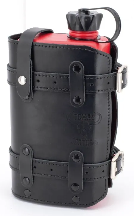 FuelFriend Fuel Bottle In Red 1.5 Litre Canister With Texas Leather Holder (755331)