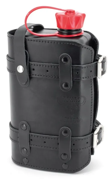 FuelFriend Fuel Bottle In Black 1.5 Litre Canister With Texas Leather Holder (755332)
