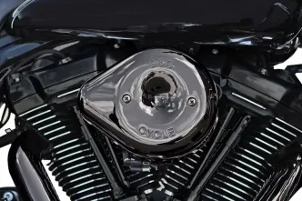 S&S Cycle Stealth Teardrop Air Cleaner Kit In Lava Chrome Finish 2018-2024 Softail, 2017-2024 Touring Models (170-0781)