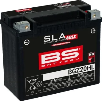 BS Battery BGZ20HL Max AGM Battery 320 CCA For Harley Davidson 2000-2025 Softail, 2024-2025 Pan America, 1999-2017 Dyna, 2008-2017 V-Rod 1250cc, 1997-2003 Sportster Models & 1997-2002 Buell M2/S3/X1 (300934)