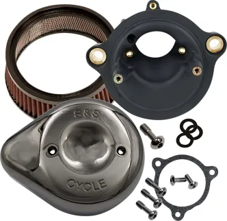 S&S Cycle Stealth Air Cleaner Kit In Lava Chrome For 2024 Road Glide, Street Glide & 2023 CVO Touring Models (170-0797)