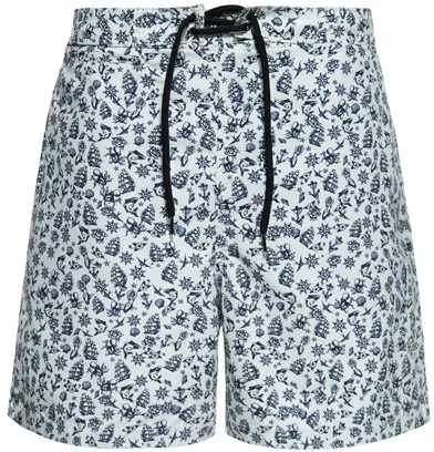 King Kerosin Sea Pattern Swimshort Off White (ARM823699)