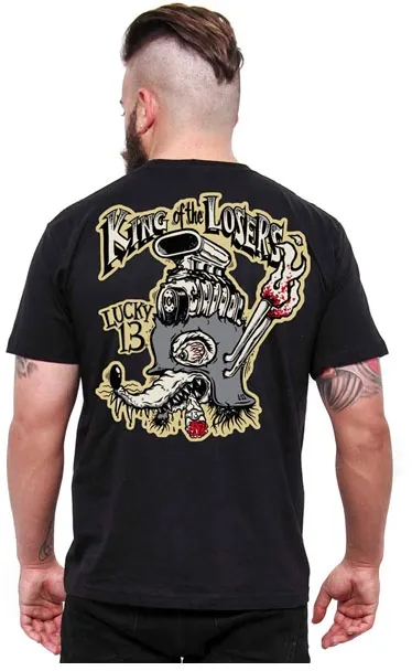 Lucky 13 King Of Losers T-shirt Black (L13TS000083ZWS)