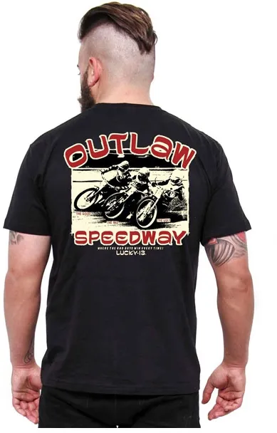 Lucky 13 Outlaw Speedway T-shirt Black (L13TS000086ZWS)