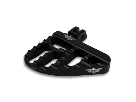 Heinz Bikes Performance Driver/Passenger Mini Floorboards V2 In Black For Harley Davidson 1991-2017 Dyna, 1981-2022 Sportster & 1984-2017 Softail Models (HB-MFBV2-MM-B)